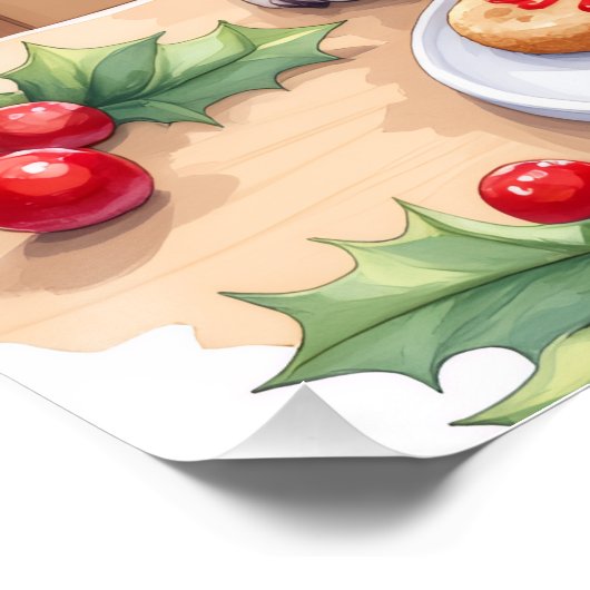 Adorable Basset Hound Sneaking Christmas Cookies Perfect Poster (Hoek)