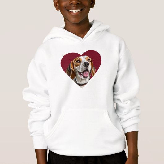 Adorable Beagle in Heart Shape Design (Voorkant)