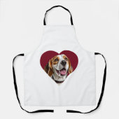 Adorable Beagle in Heart Shape Design Schort (Voorkant)