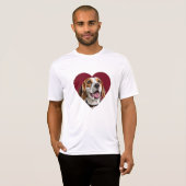 Adorable Beagle in Heart Shape Design T-shirt (Voorkant volledig)
