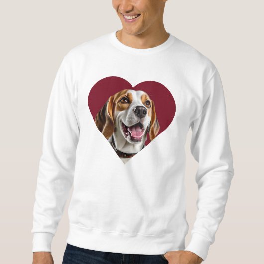 Adorable Beagle in Heart Shape Design Trui (Voorkant)