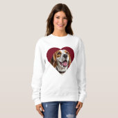 Adorable Beagle in Heart Shape Design Trui (Voorkant volledig)