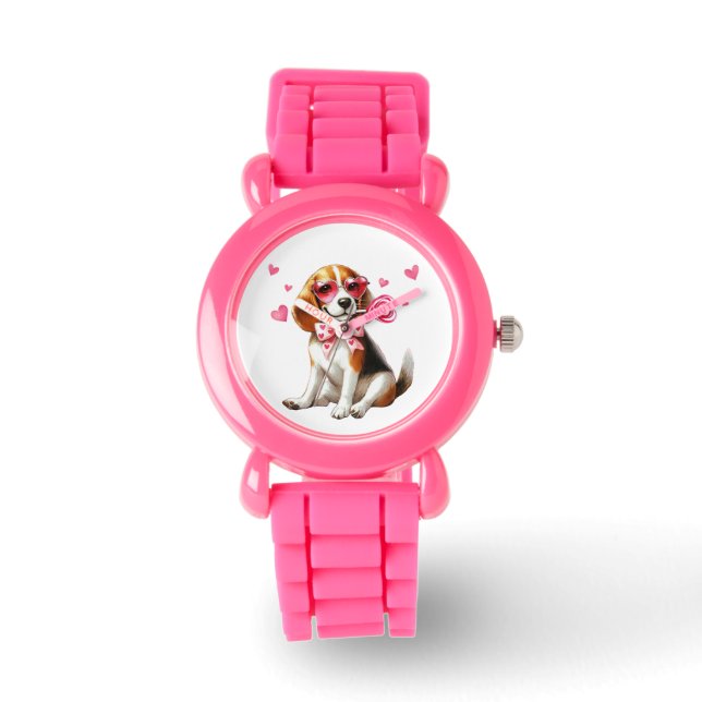 Adorable Beagle Kinderhorloge Horloge (Voorkant)