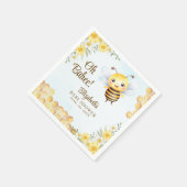 Adorable Bee Baby shower Gender Neutral Servet (Hoek)