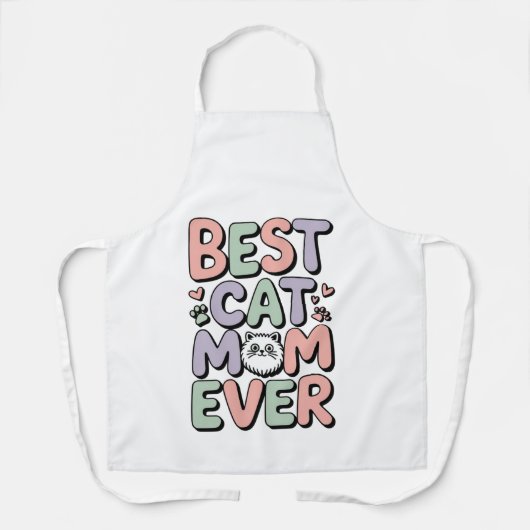 Adorable Beste Kat Moeder Ooit All-Over Print Scho Schort (Voorkant)