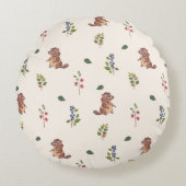 Adorable bever en bosbessen kussen (Voorkant)