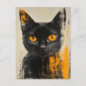 adorable black kitty briefkaart (Voorkant)