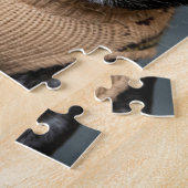 Adorable black pug in a sweater legpuzzel (Zijkant)