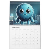Adorable Blue Fluffy Creature Kalender (Jan 2027)