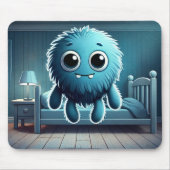Adorable Blue Fluffy Creature Muismat (Voorkant)