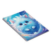 Adorable blue fluffy creature notitieboek (Rechterzijde)