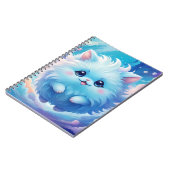 Adorable blue fluffy creature notitieboek (Linkerzijde)