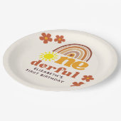 Adorable Boho-Inspired One Year Party Papieren Bordje (Gekanteld)