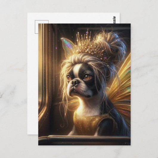 Adorable Boston Terrier Fairy Briefkaart (Voorkant / Achterkant)