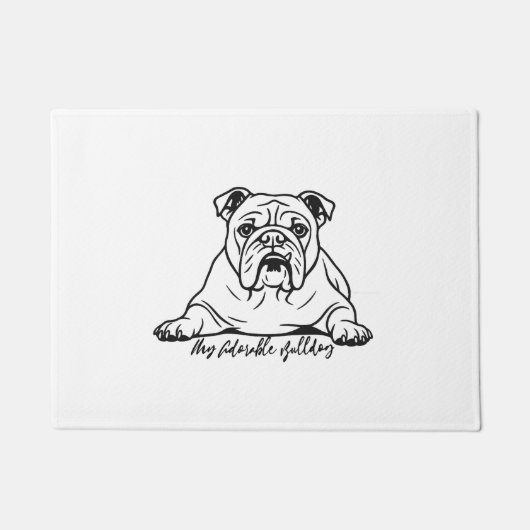 Adorable Bulldog Deurmat (Voorkant)