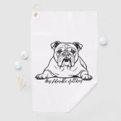 Adorable Bulldog Golfhanddoek (Insitu)