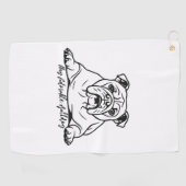 Adorable Bulldog Golfhanddoek (Horizontaal)