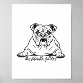 Adorable Bulldog Poster (Voorkant)