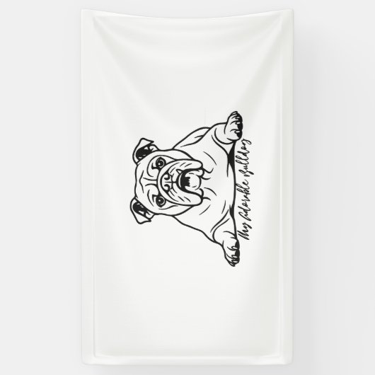 Adorable Bulldog Spandoek (Verticaal)