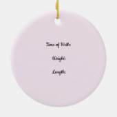 Adorable Bunny Baby's First Christmas Keramisch Ornament (Achterkant)