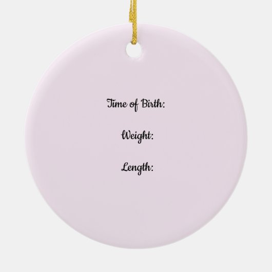 Adorable Bunny Baby's First Christmas Keramisch Ornament (Achterkant)