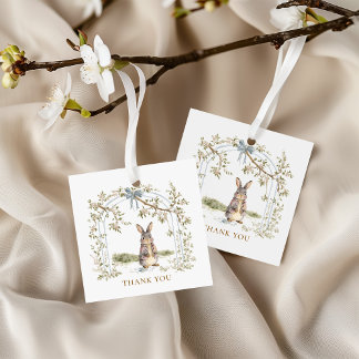 Adorable Bunny Rabbit Baby Shower Thank you Bedankjes Labels