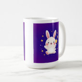 Adorable Bunny Star Mug – Kawaii Animal Coffee Cup Koffiemok (Voorkant rechts)