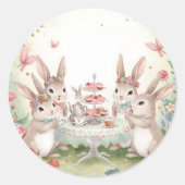 Adorable Bunny Tea Party Favor & Envelope Sticker (Voorkant)