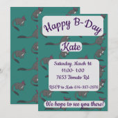 Adorable Bushbabies Illustration Happy Birthday Kaart (Voorkant / Achterkant)