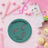 Adorable Bushbabies Illustration Papieren Bordje (Feest)