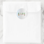 Adorable Cactus, Zilver Ronde Sticker (Tas)