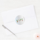 Adorable Cactus, Zilver Ronde Sticker (Envelop)