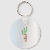 Adorable Cactus, Zilver Sleutelhanger (Achterkant)