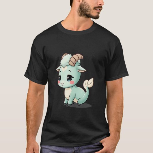 Adorable Capricorn Zodiac Creature u2013 Cute Myth T-shirt (Voorkant)