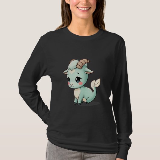 Adorable Capricorn Zodiac Creature u2013 Cute Myth T-shirt (Voorkant)