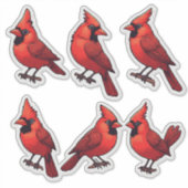 Adorable Cardinal Bird Sticker Collection (Voorkant)