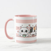 Adorable Cartoon Cat Coffee Lovers Cup Mok (Links)