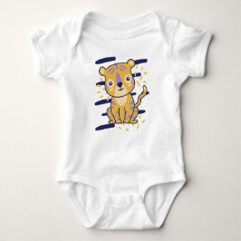 Adorable Cartoon Tiger Sitting Proudly – Jungle-Th Romper