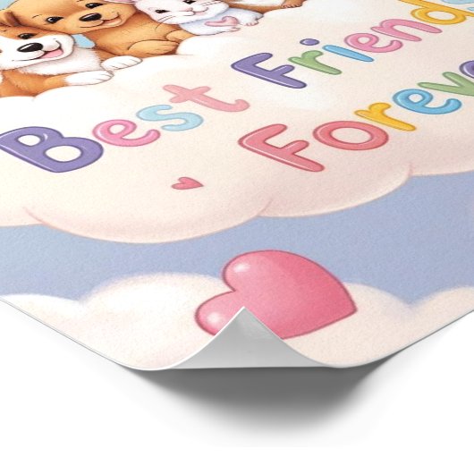 Adorable Cat Best Friends Forever Poster (Hoek)