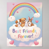 Adorable Cat Best Friends Forever Poster (Voorkant)