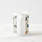 Adorable Cat Character Mug Porselein Kop (Achterkant)