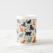 Adorable Cat Character Mug Porselein Kop (Voorkant)