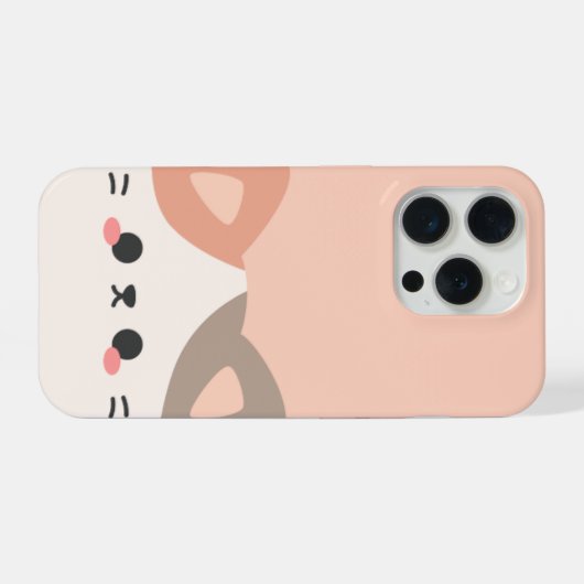 Adorable Cat Phone Case – Trendy Animal Lover  iPhone Hoesje (Achterkant horizontaal)