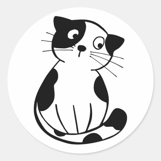 Adorable Cat Theme Sticker Crafted for Personal Fl (Voorkant)
