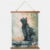 ADORABLE CAT WATERCOLOR ILLUSTRATION HANGEND WANDKLEED (Voorkant)
