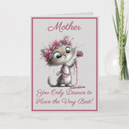 Adorable Cats Best Mother's Day Greeting Card Kaart