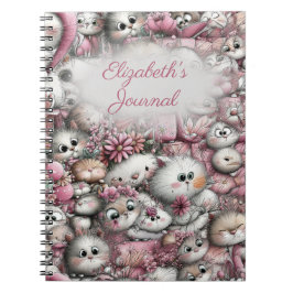 Adorable Cats Collage Spiral Notebook Notitieboek