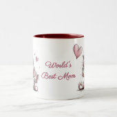 Adorable Cats Illustrations Mug Tweekleurige Koffiemok (Center)