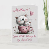 Adorable Cats in a Teacup Greeting Card Kaart (Voorkant)