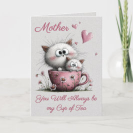 Adorable Cats in a Teacup Greeting Card Kaart